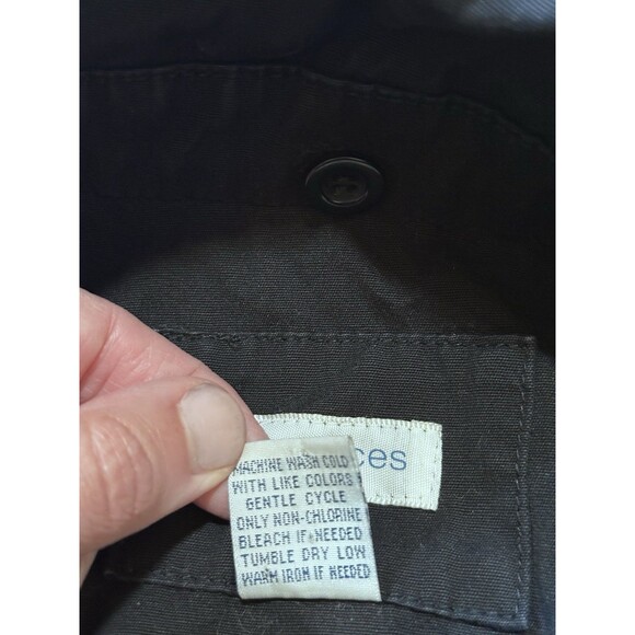 Maurices Utility Field Jacket Women Size M Y2K Black Cargo Gorpcore Snap Casual - Picture 7 of 8